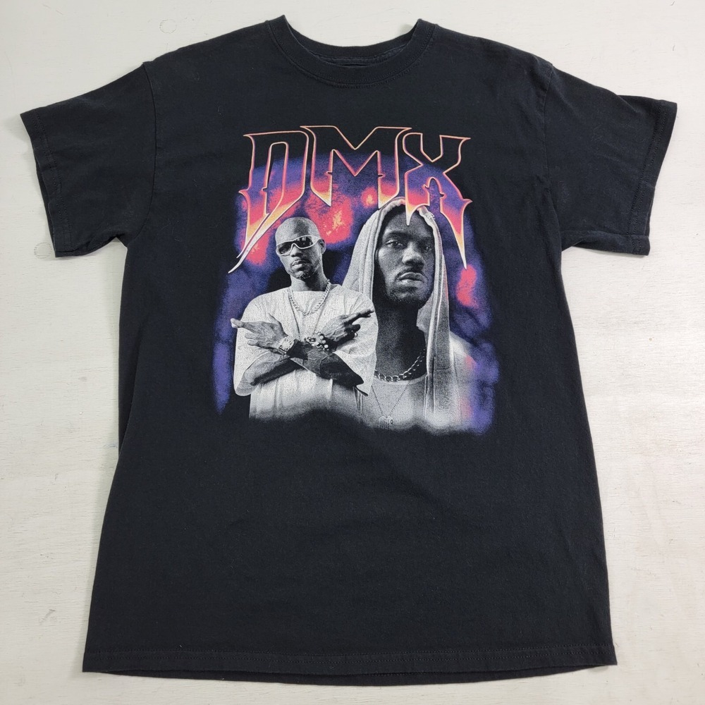 DMX Hip Hop Rap Group Black Graphic Short Sleeve Crew Neck‎ T-Shirt Mens Size M